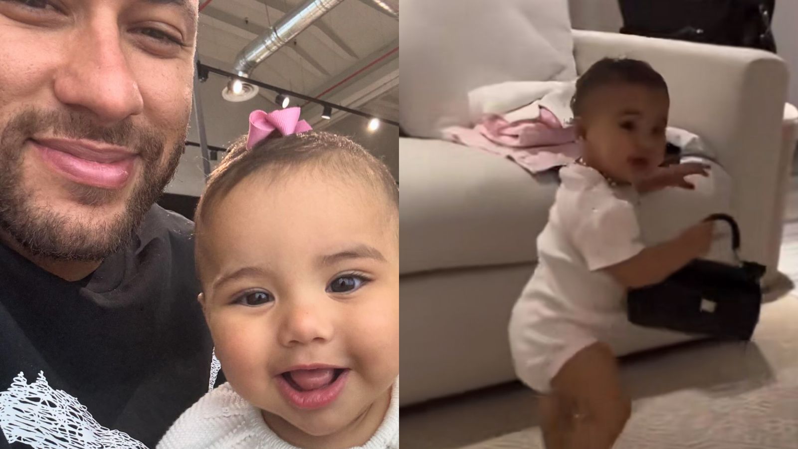 Luxo desde o berço! Filha de Neymar brinca com bolsa caríssima; saiba o valor