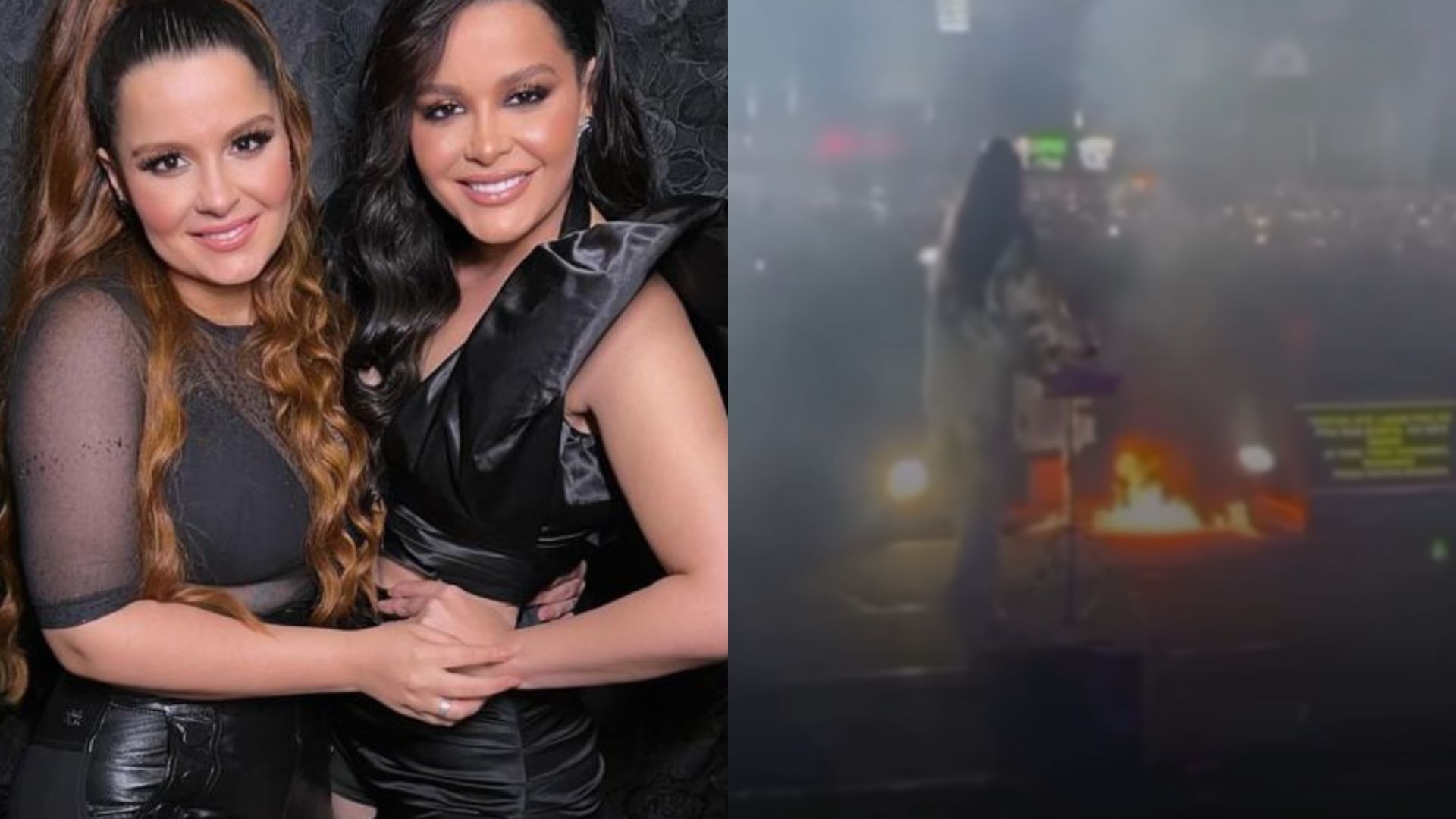 Palco de Maiara e Maraisa pega fogo durante show no Rio Grande do Sul