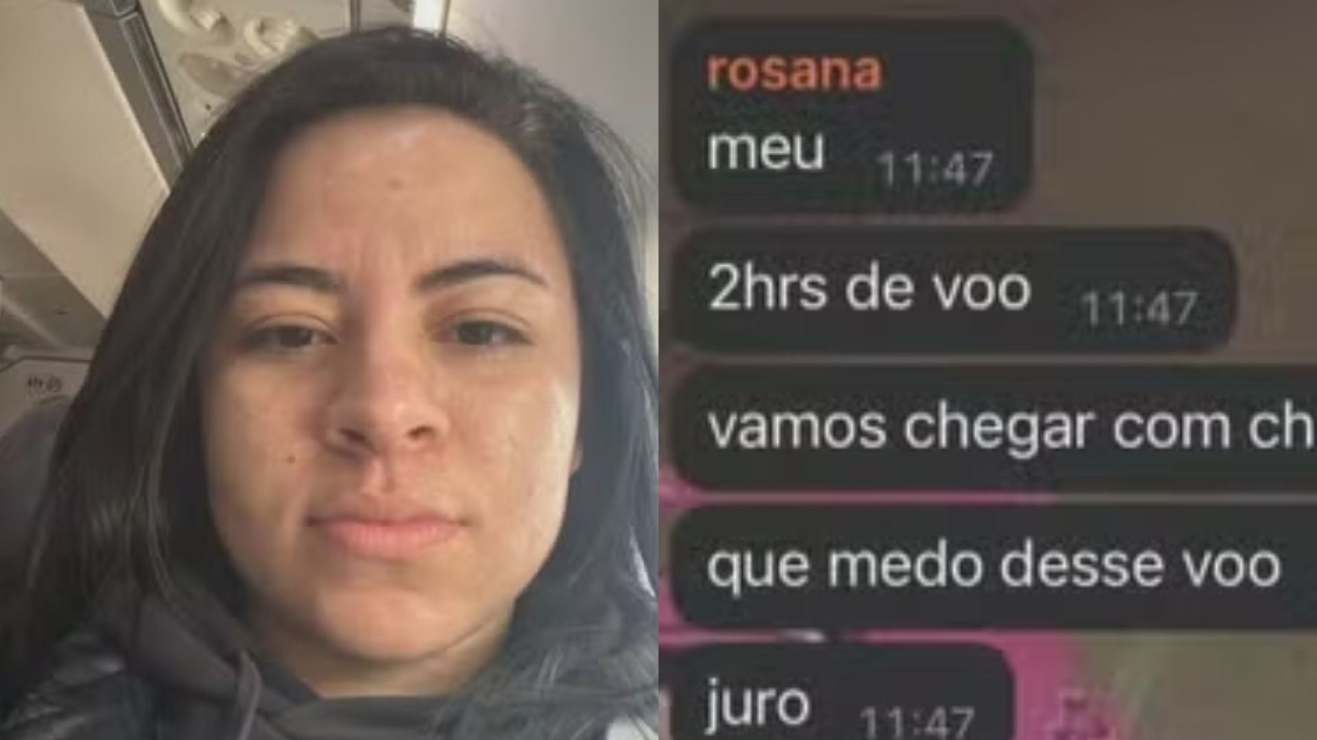Jovem mandou mensagem para a família antes do avião cair: “Medo desse voo”