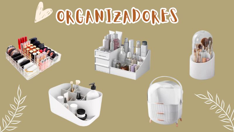 Organizadores de maquiagem para uma rotina simples e prática