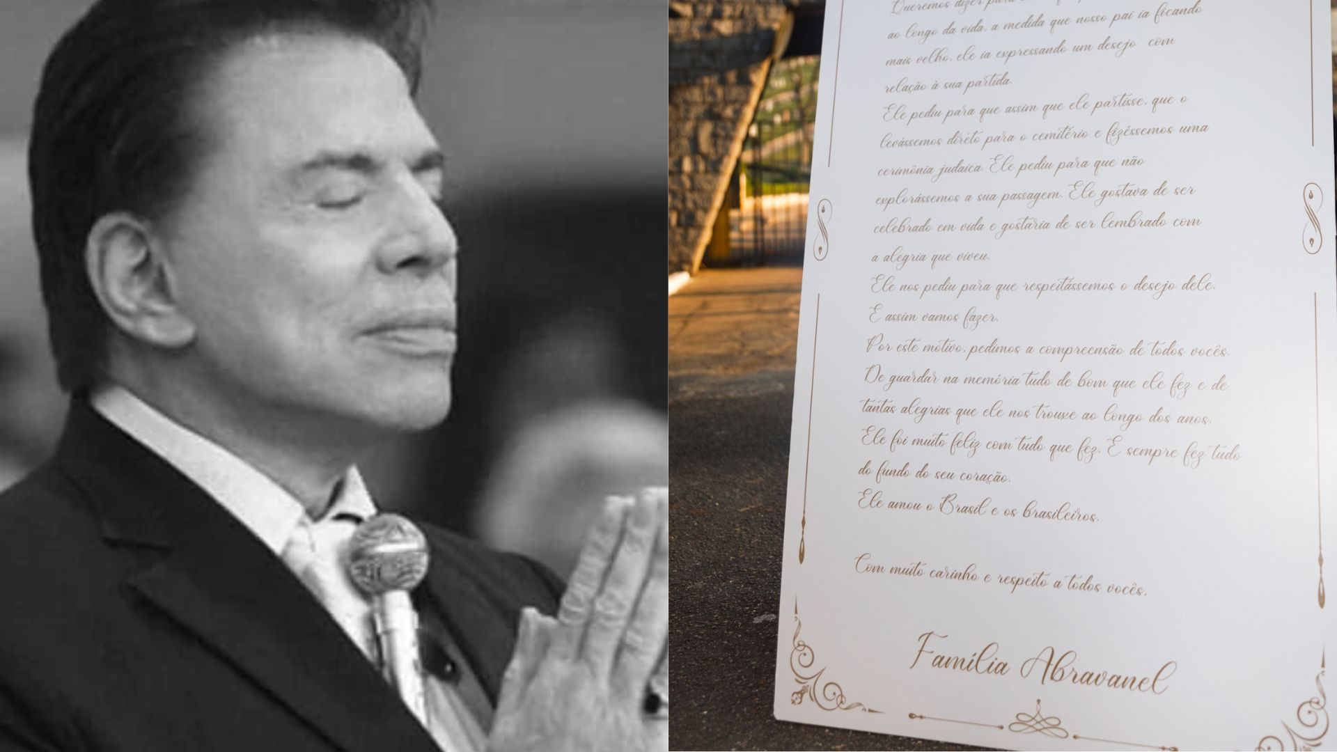 Em enterro de Silvio Santos, família Abravanel deixa recado na frente de cemitério