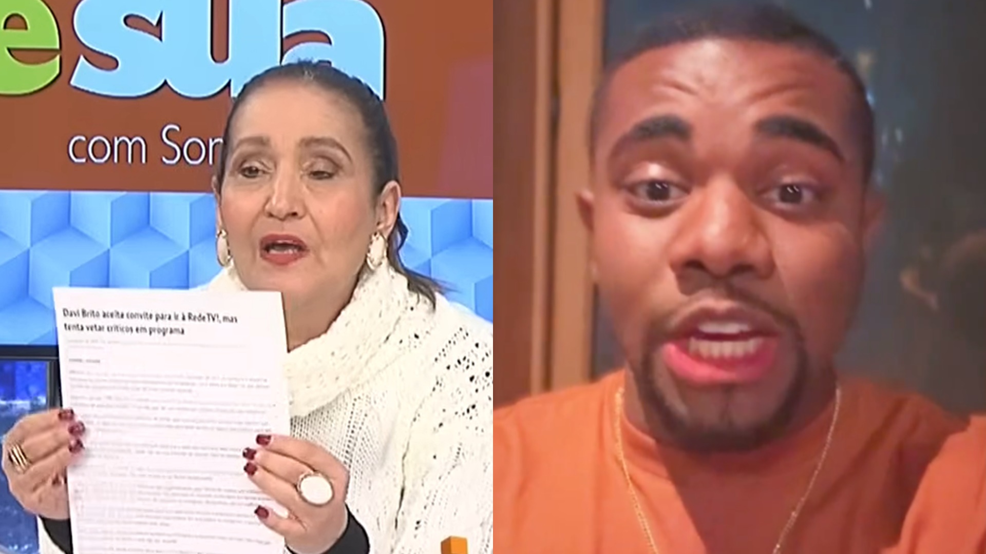 Sonia Abrão rebate suposto ataque de estrelismo de Davi Brito na RedeTV!: “Não vai”