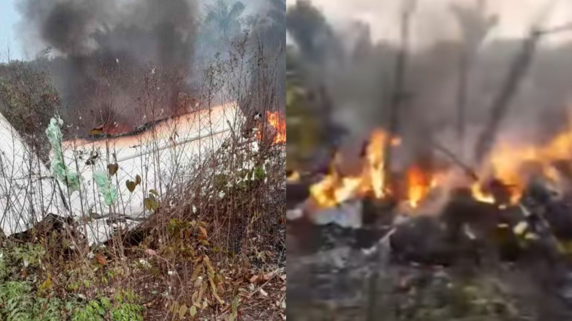 Imagens fortes! Vaza vídeo de avião após queda no Mato Grosso