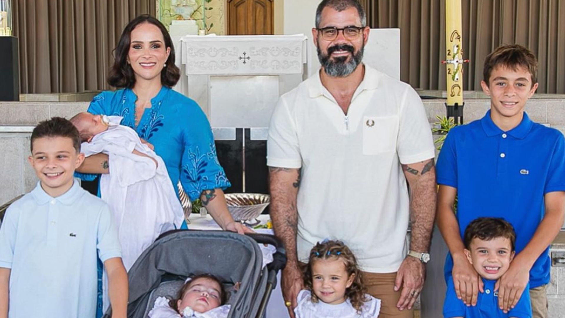 Caos em casa: Cazarré revela que 5 dos 6 filhos estão doentes ao mesmo tempo