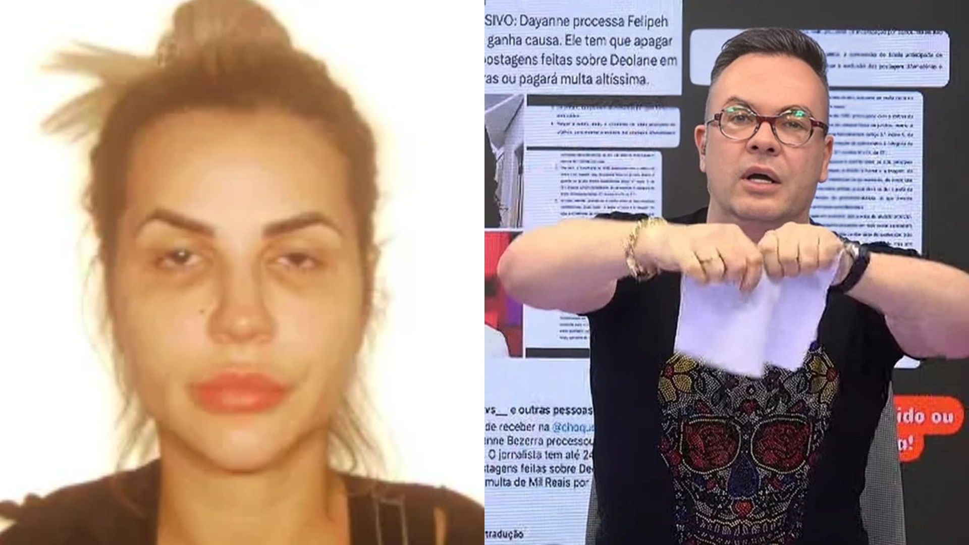 Mais um! Justiça nega pedido de Deolane Bezerra para calar jornalista Felipeh Campos
