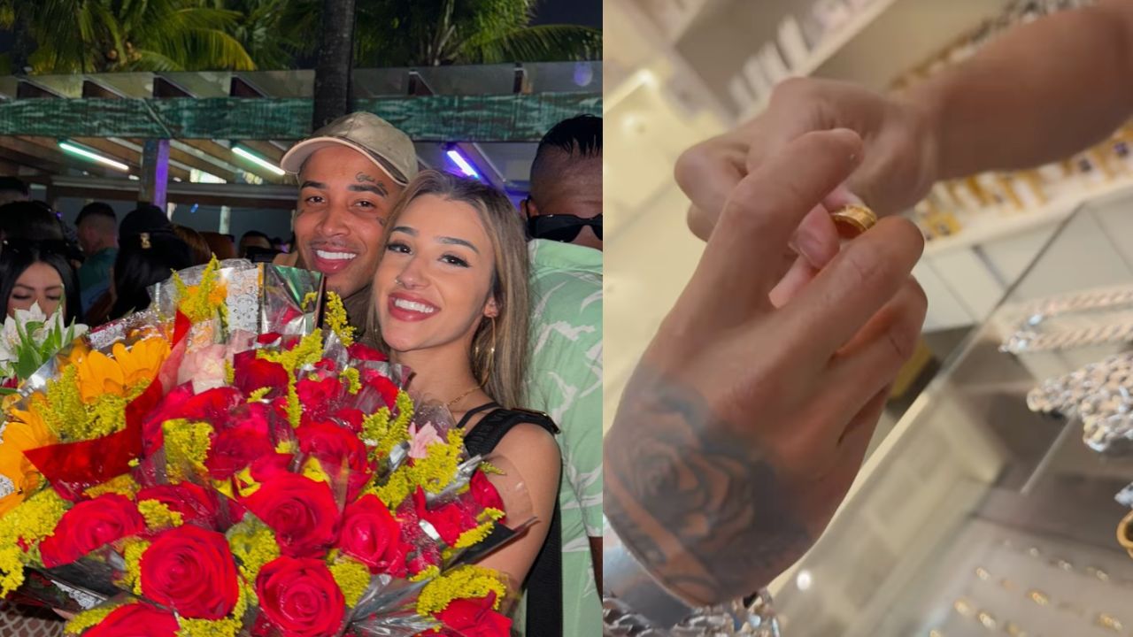 Após 8 dias de namoro, Bia Miranda e namorado escolhem aliança de ‘casados’