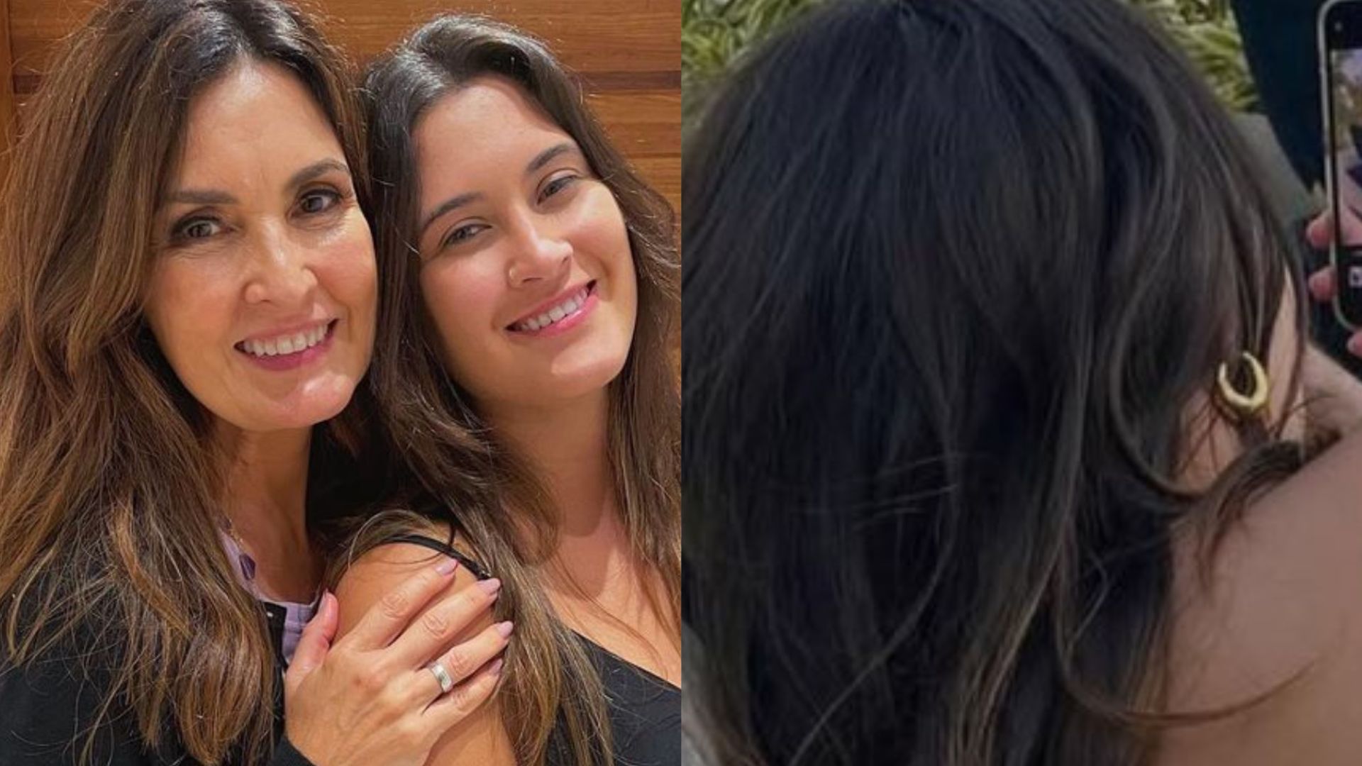 Filha de Fátima Bernardes é flagrada em momento romântico com o namorado