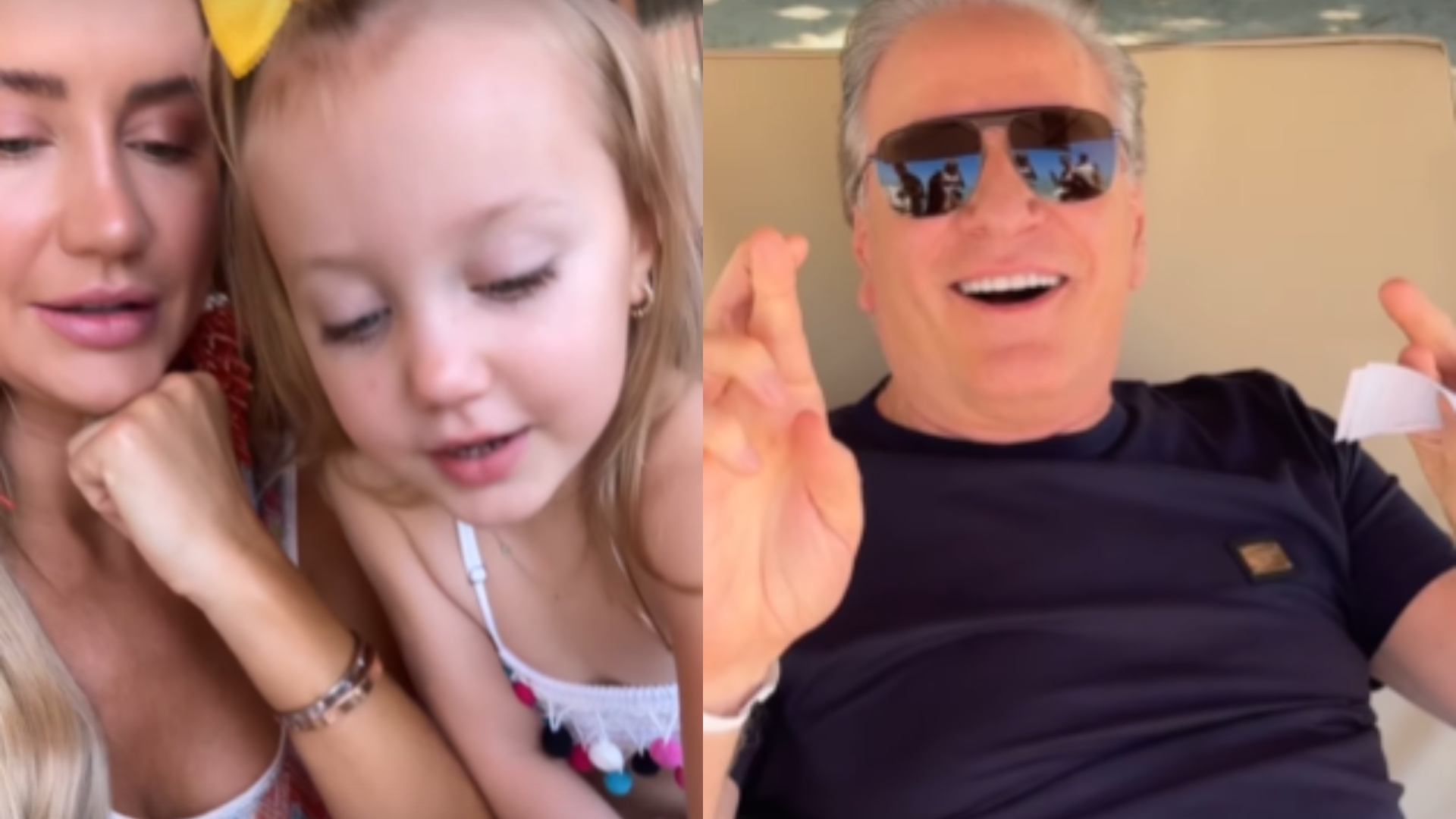 Filha mais nova de Roberto Justus provoca o pai: “Vovô”