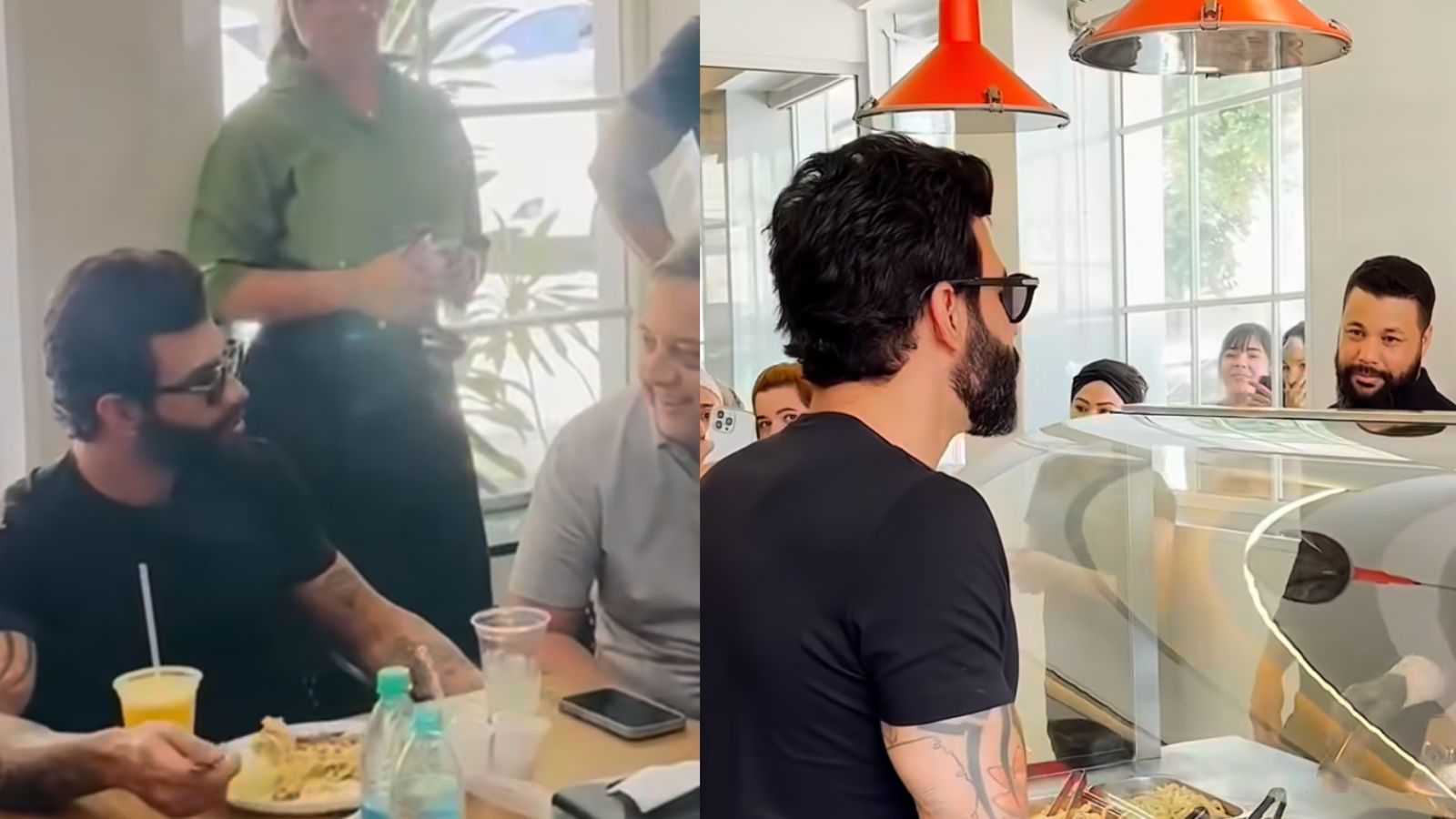 Gusttavo Lima volta a restaurante que frequentava antes da fama e emociona