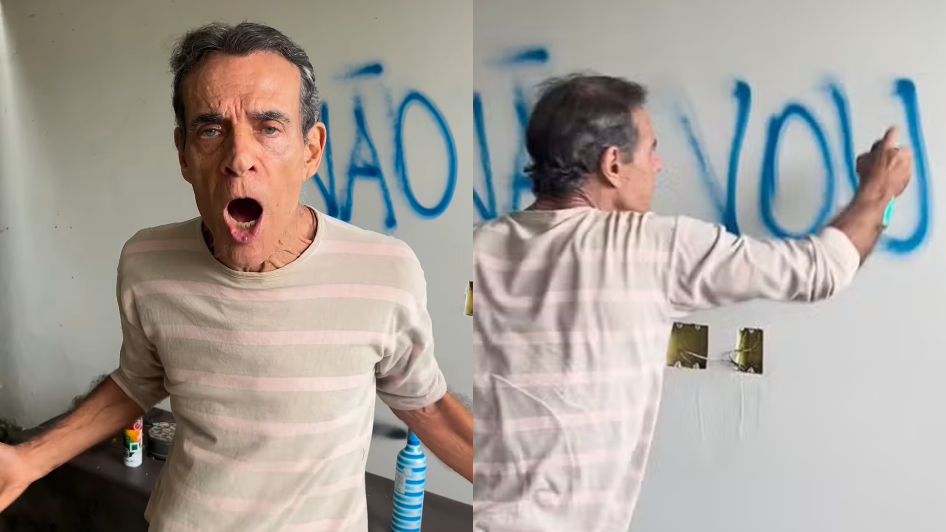 Mário Gomes explode e picha mansão em protesto após ser despejado: “Não vou sair”