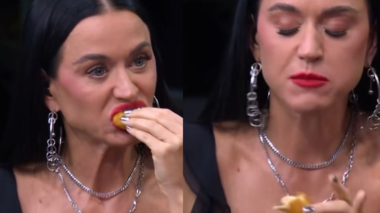 No ‘Mais Você’, Katy Perry reage à comida de Ana Maria: “Eu te amo”
