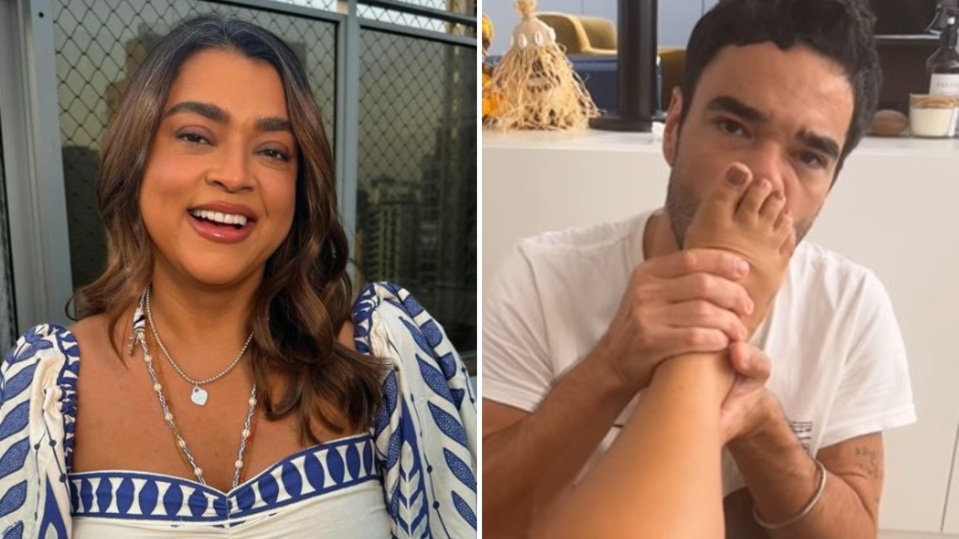 Preta Gil comenta repercussão de vídeo em que recebe massagem Caio Blat: “Ama”