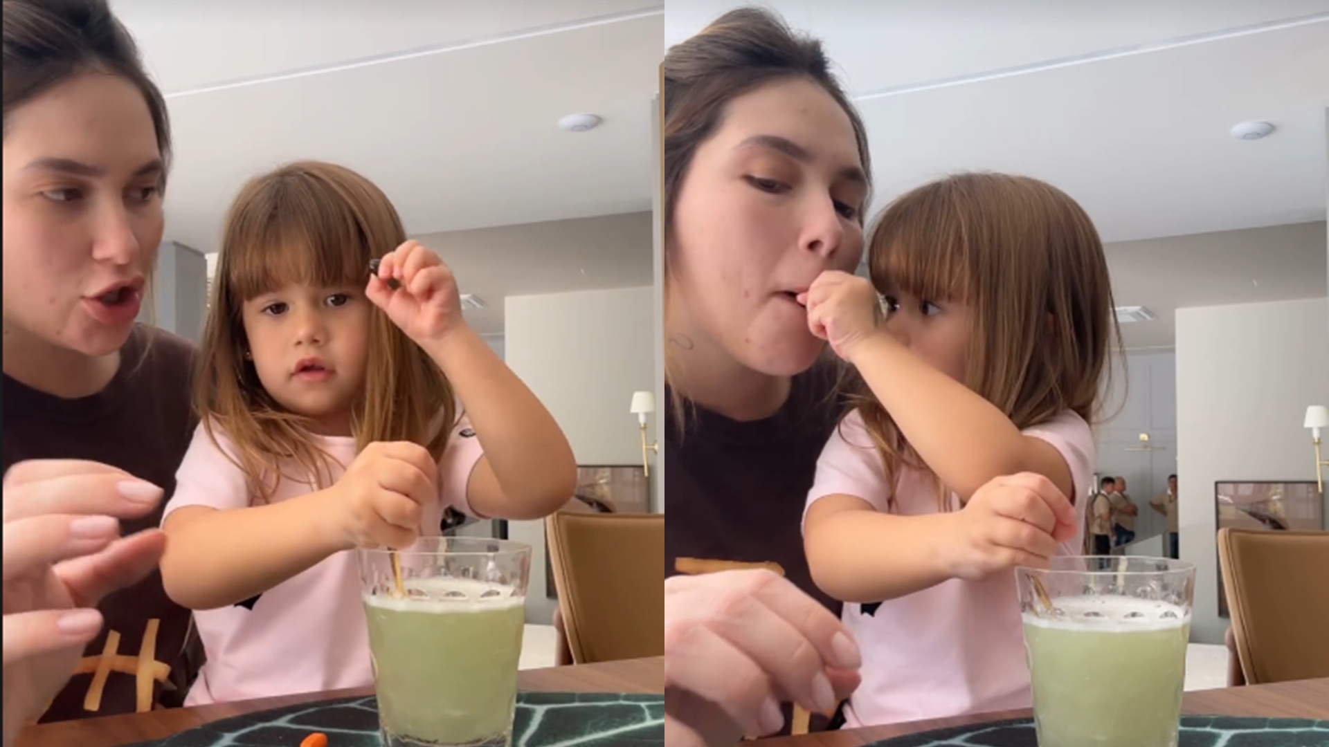 Virginia recebe pedido inusitado da filha em vídeo: “Não vomita”