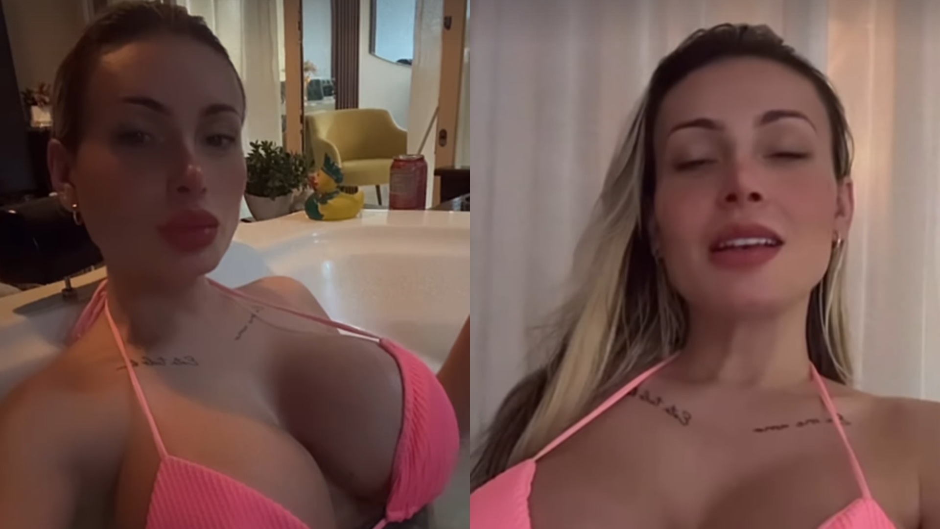 Andressa Urach requebra de biquíni e fãs detonam detalhe: ‘Acabou com o corpo dela’
