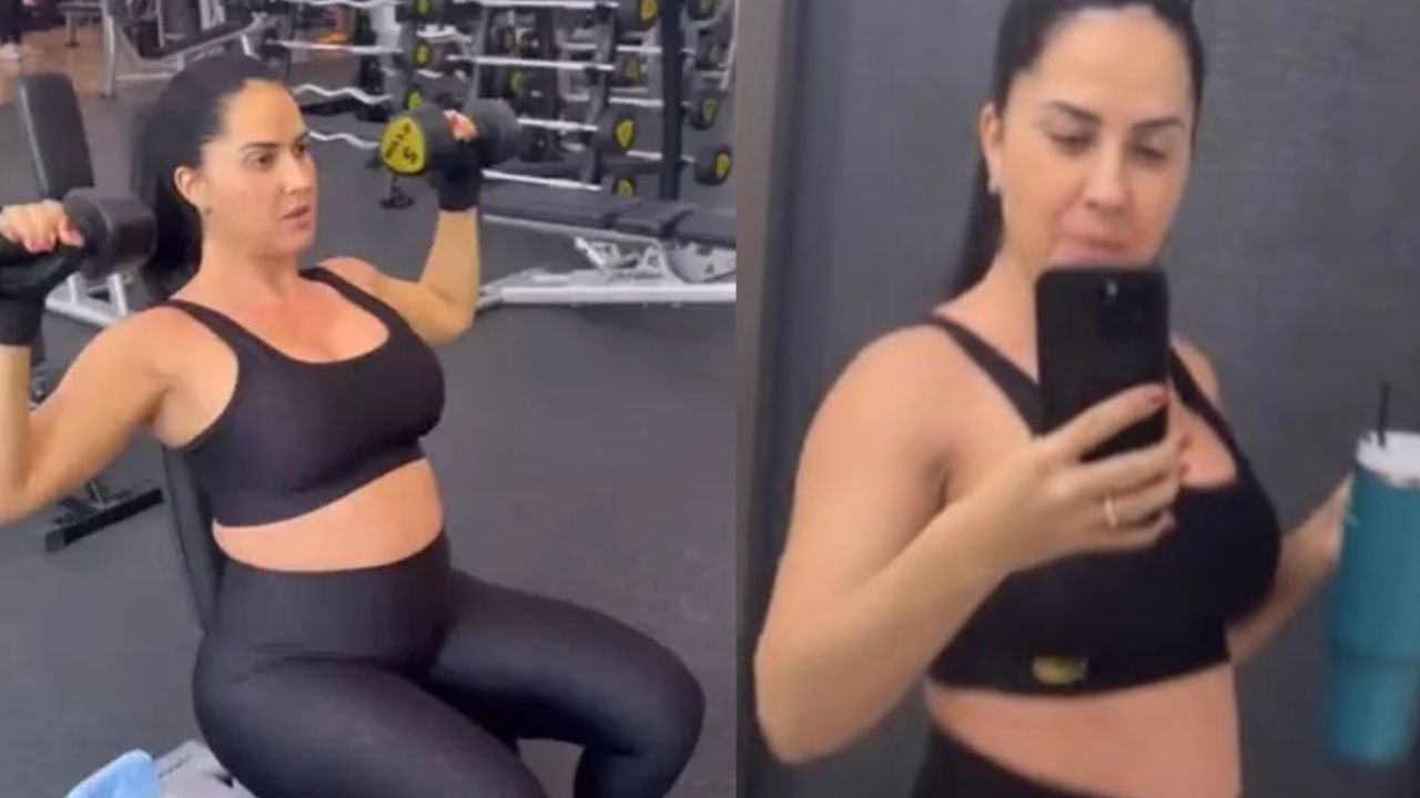 Grávida, Graciele Lacerda revela perrengue durante treino: “Bem estufadinha”