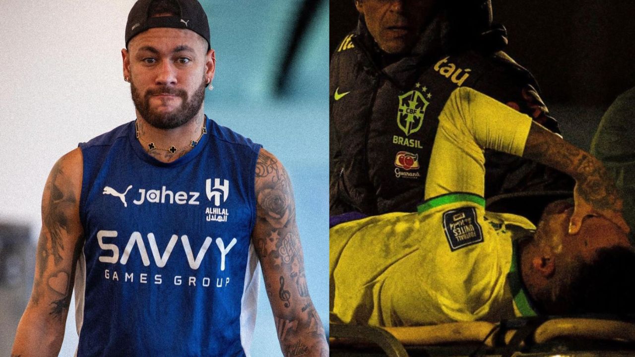 Neymar mostra cicatriz no joelho e relembra lesão: ‘Guerreiro que nunca desiste’