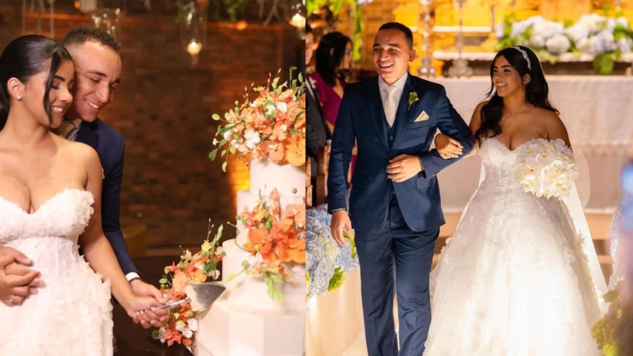 Bolo do casamento de João Gomes e Ary rouba cena e chama atenção; veja