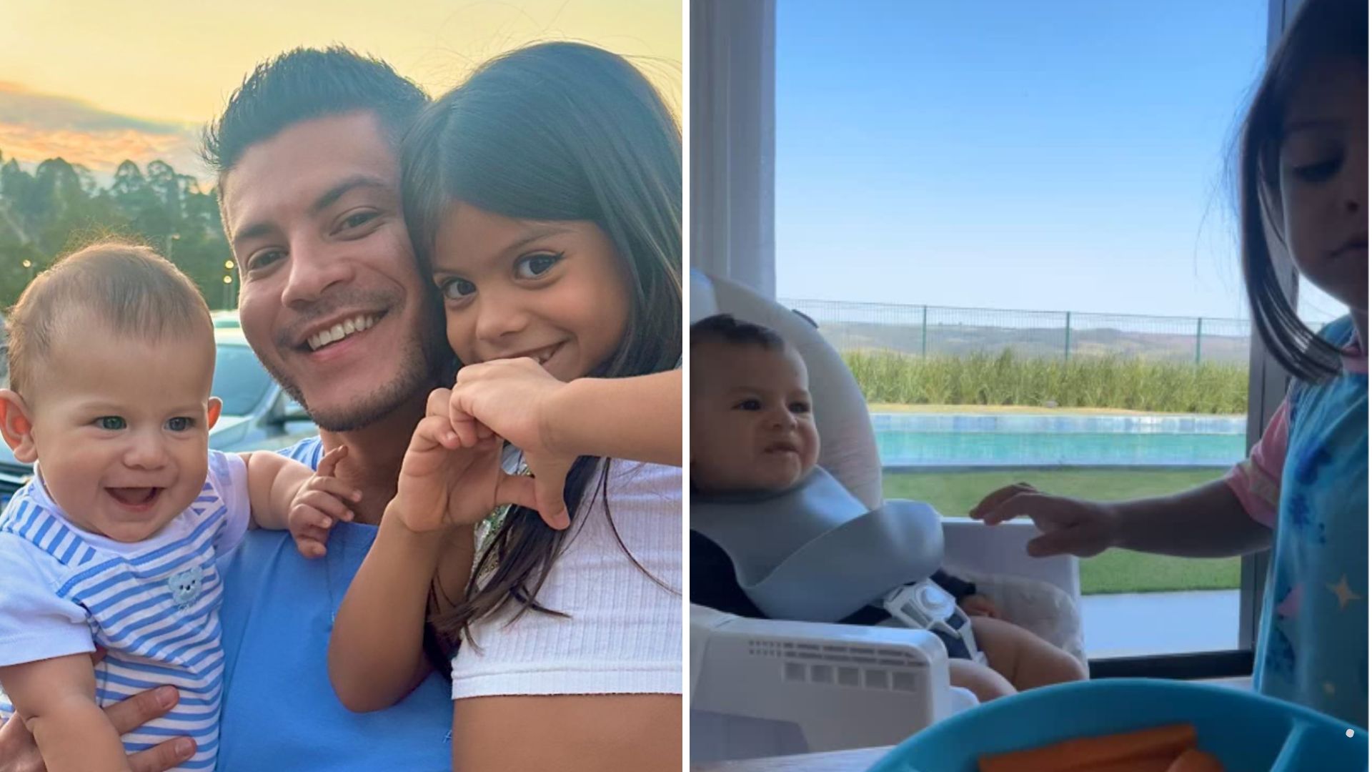 Filhos de Arthur Aguiar encantam a web com interação carinhosa: veja