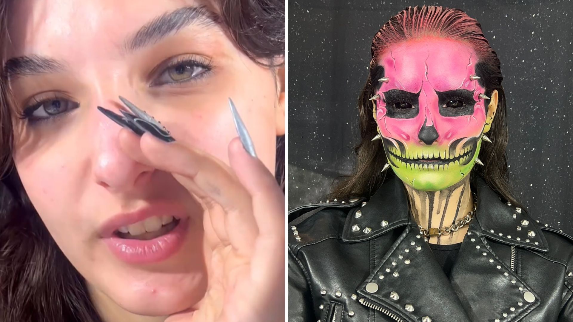 Influencer surge irreconhecível em maquiagem realista de Halloween: ‘Três horas’
