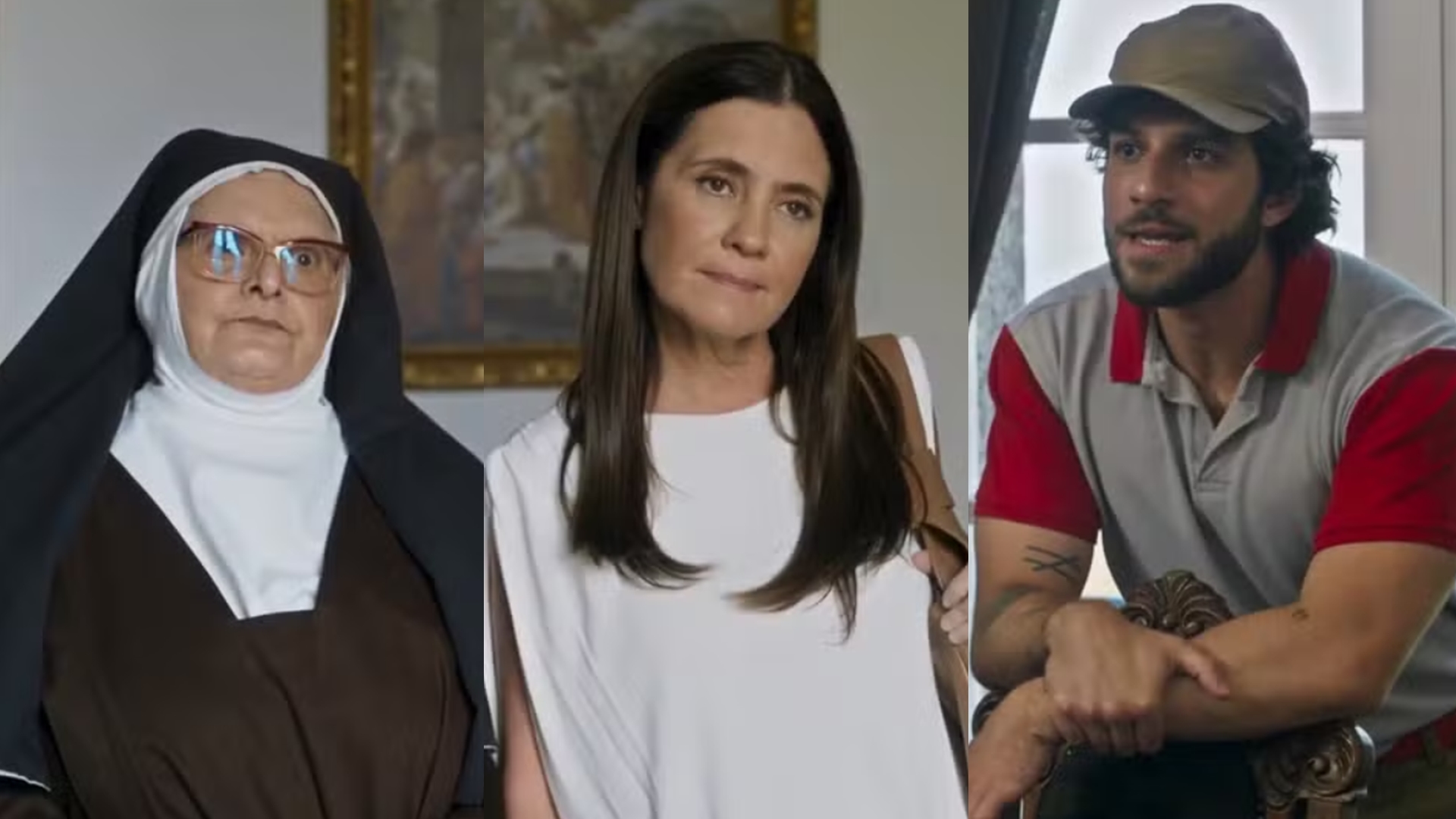 Em Mania de Você, Mavi confronta Mércia e freira ao ver as duas juntas: ‘Quem é a original?’