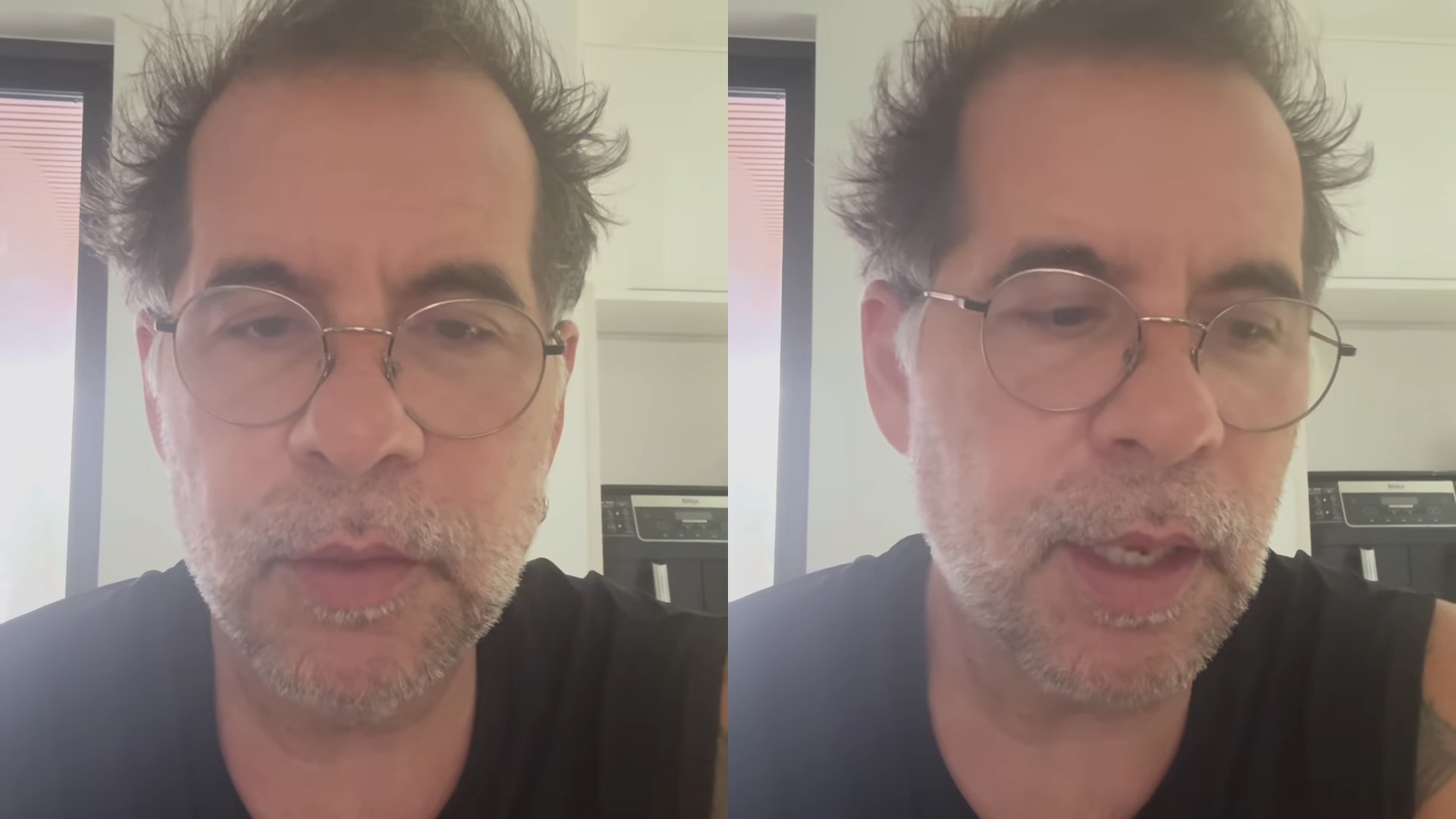 Leandro Hassum desabafa sobre furacão após nascimento da neta nos EUA: ‘A coisa é feia’