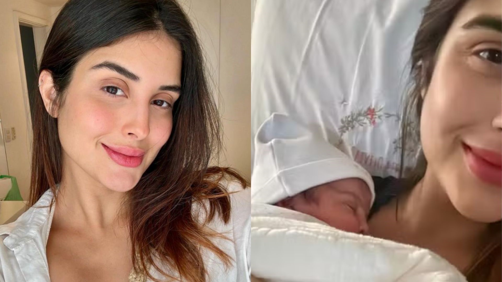 Letícia Almeida dá à luz sua terceira filha e exibe primeiras fotos da bebê
