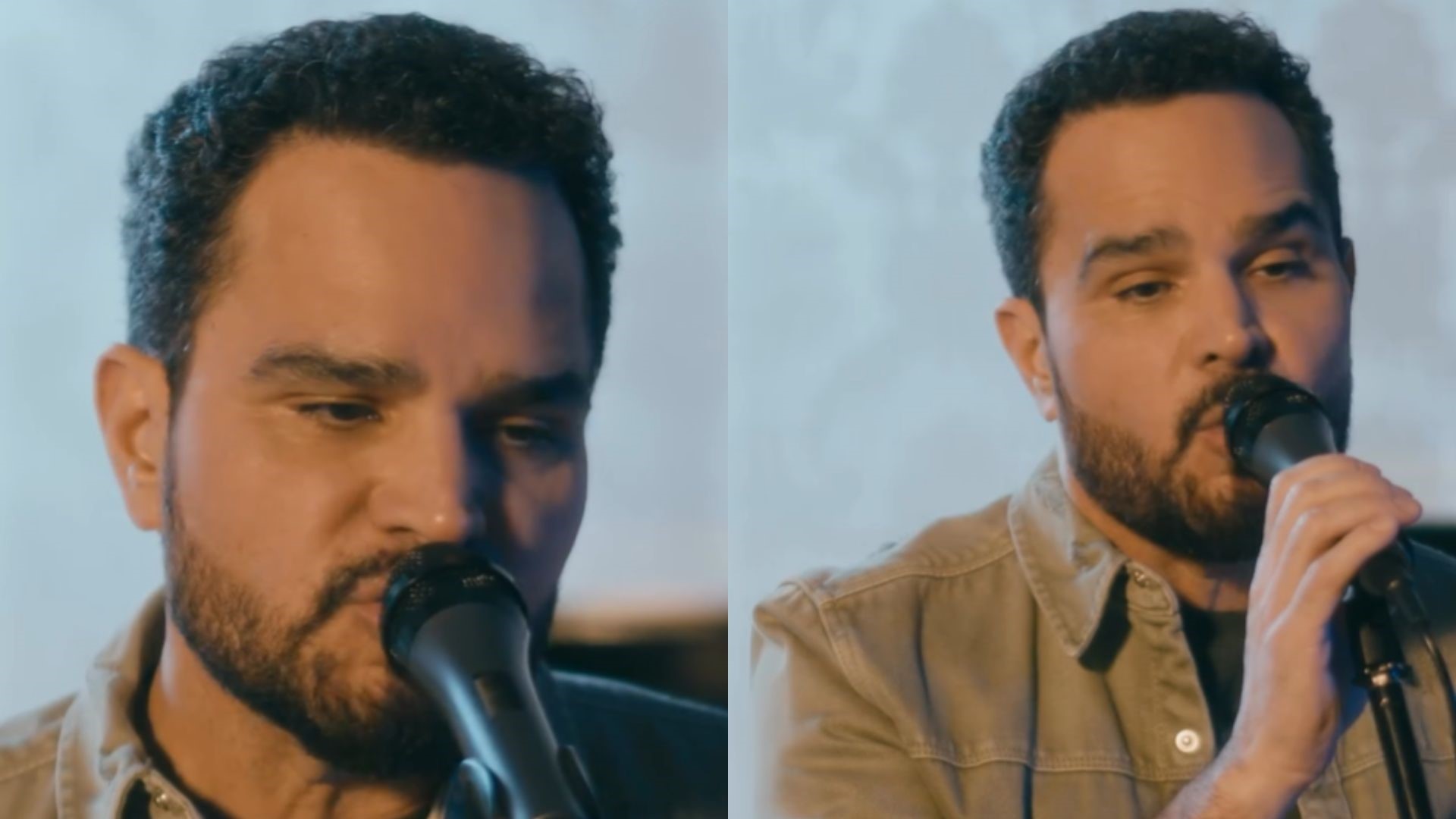 Luciano Camargo se emociona ao gravar DVD gospel: ‘Unidos pela mesma fé’