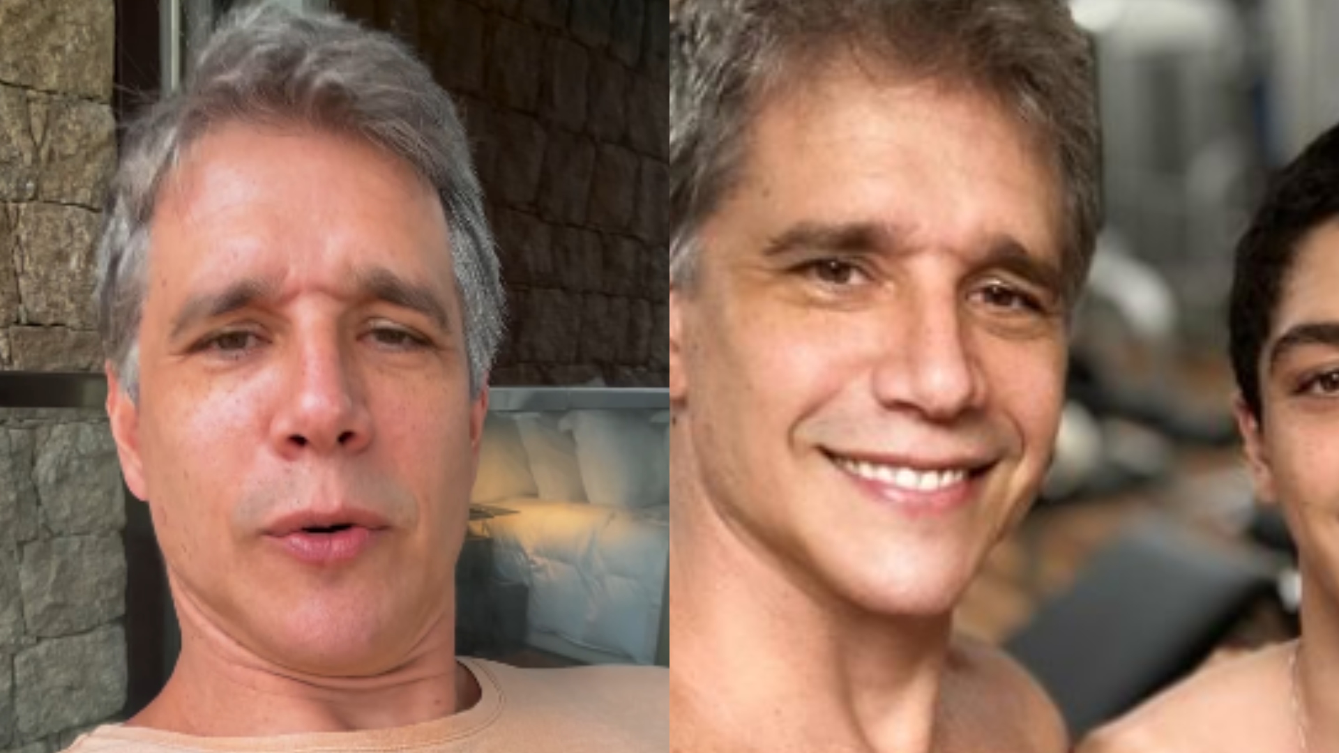 Cresceu! Marcio Garcia surge em foto rara com filho de 15 anos: ‘Genética de milhões’