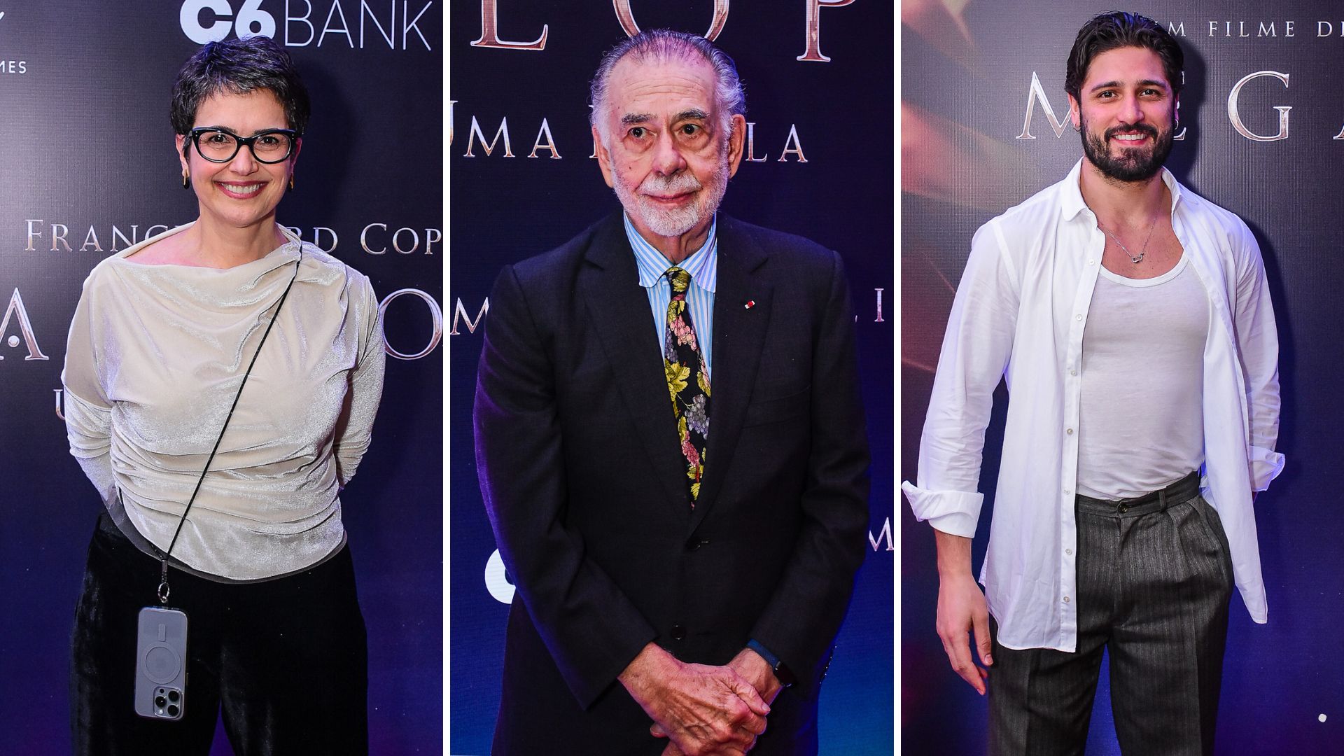 ‘Megalópolis’: Coppola chega ao Brasil e agita pré-estreia com famosos