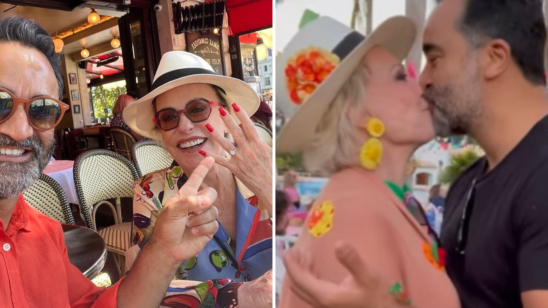 Que amor! Ana Maria Braga dá beijão no namorado em data especial: ‘Te amo’