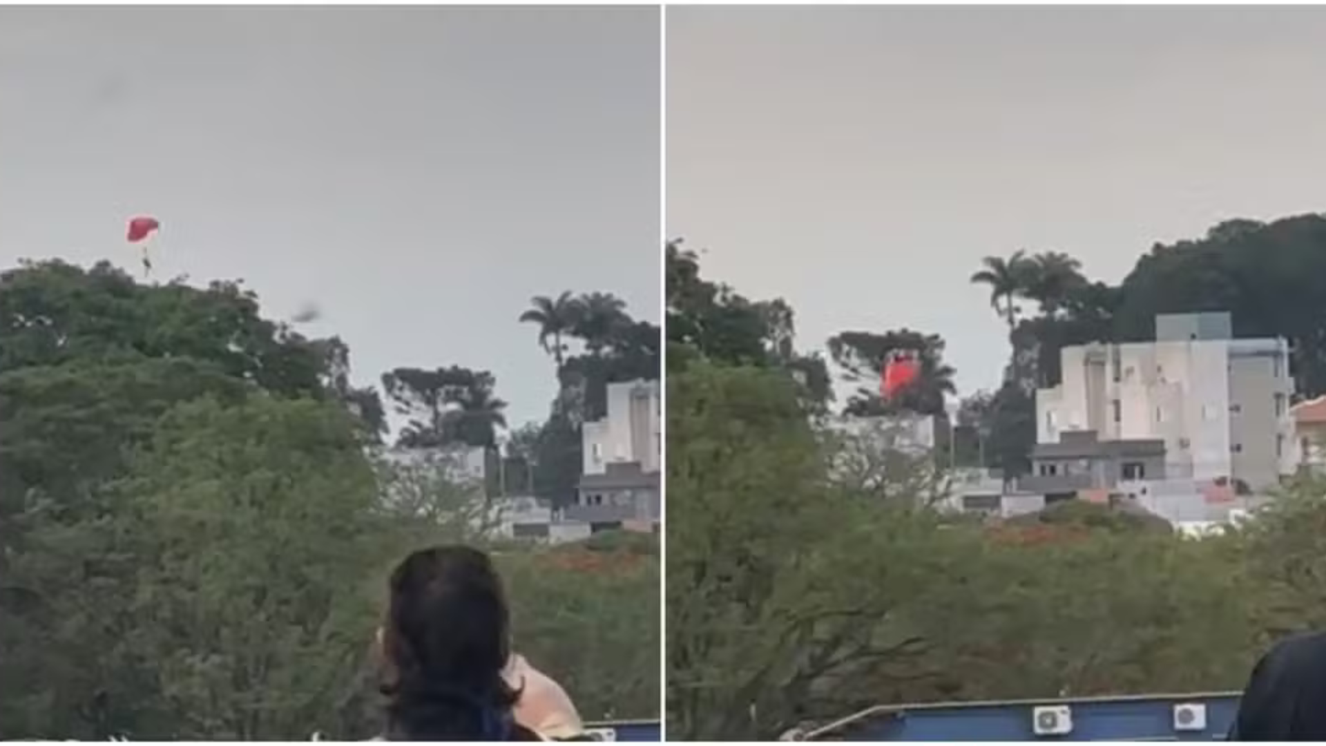 Vídeo: Chilena morre após falha no paraquedas no interior de São Paulo