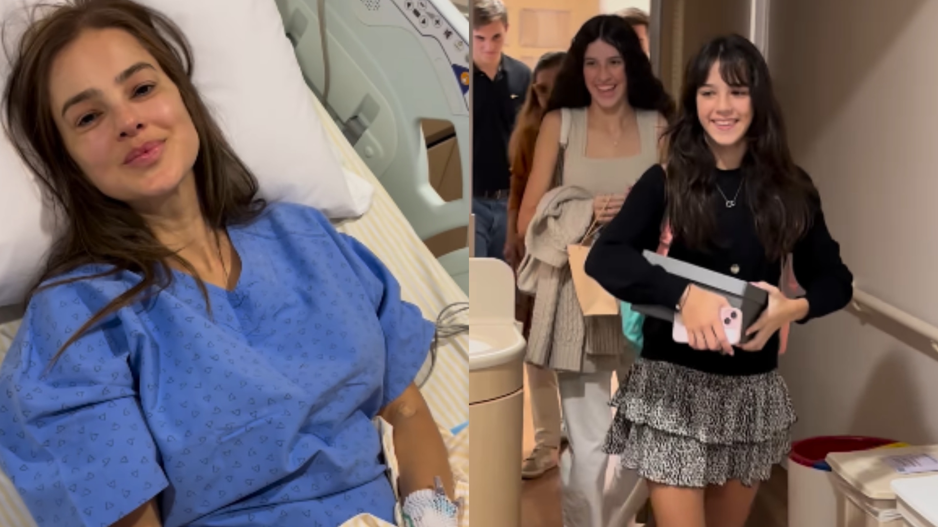 Emocionante! Veja o reencontro de Vera Viel com as filhas após cirurgia: ‘Saudades’