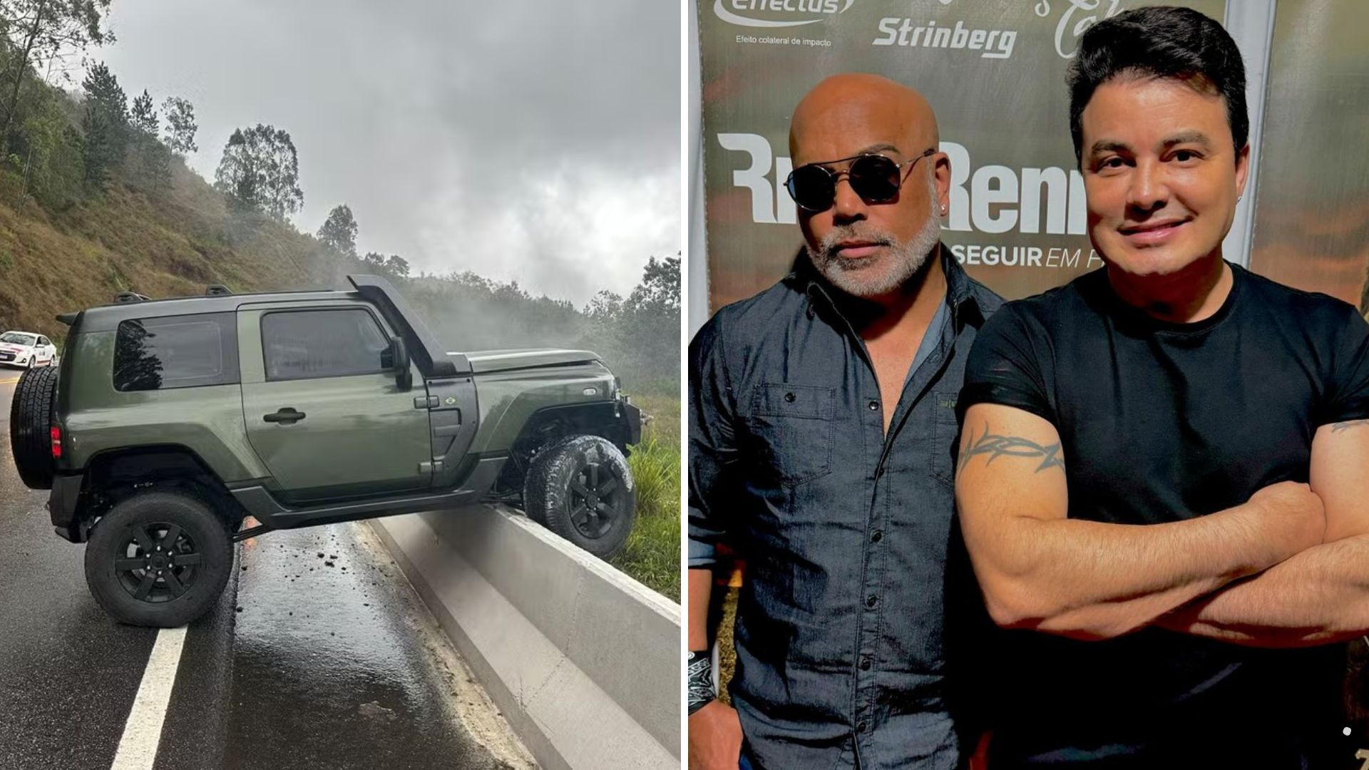 Rick, da dupla Rick e Renner, sofre acidente de carro em Florianópolis