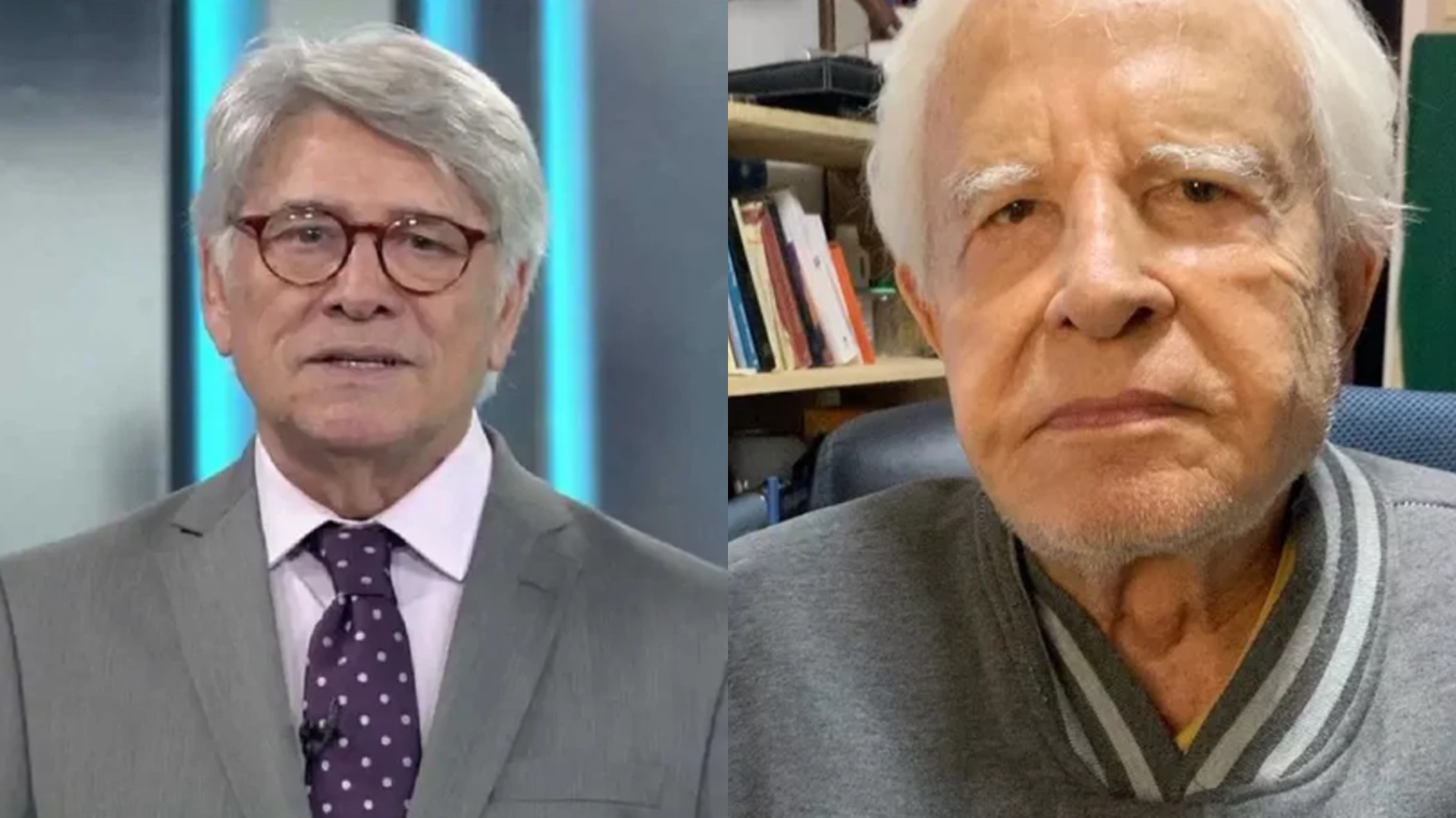 Sérgio Chapelin surpreende ao aparecer irreconhecível para homenagear Cid Moreira: “Parceria longa”