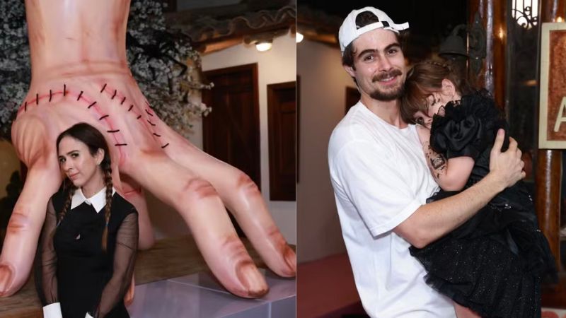 Tatá Werneck e Rafa Vitti reúnem famosos em aniversário da filha, Clara Maria