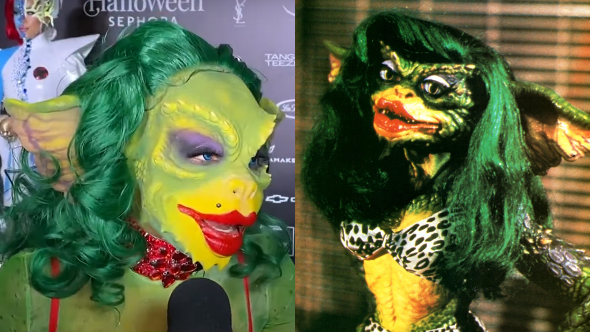 Famosa choca ao ficar irreconhecível com fantasia de Gremlin: ‘Cinco horas’