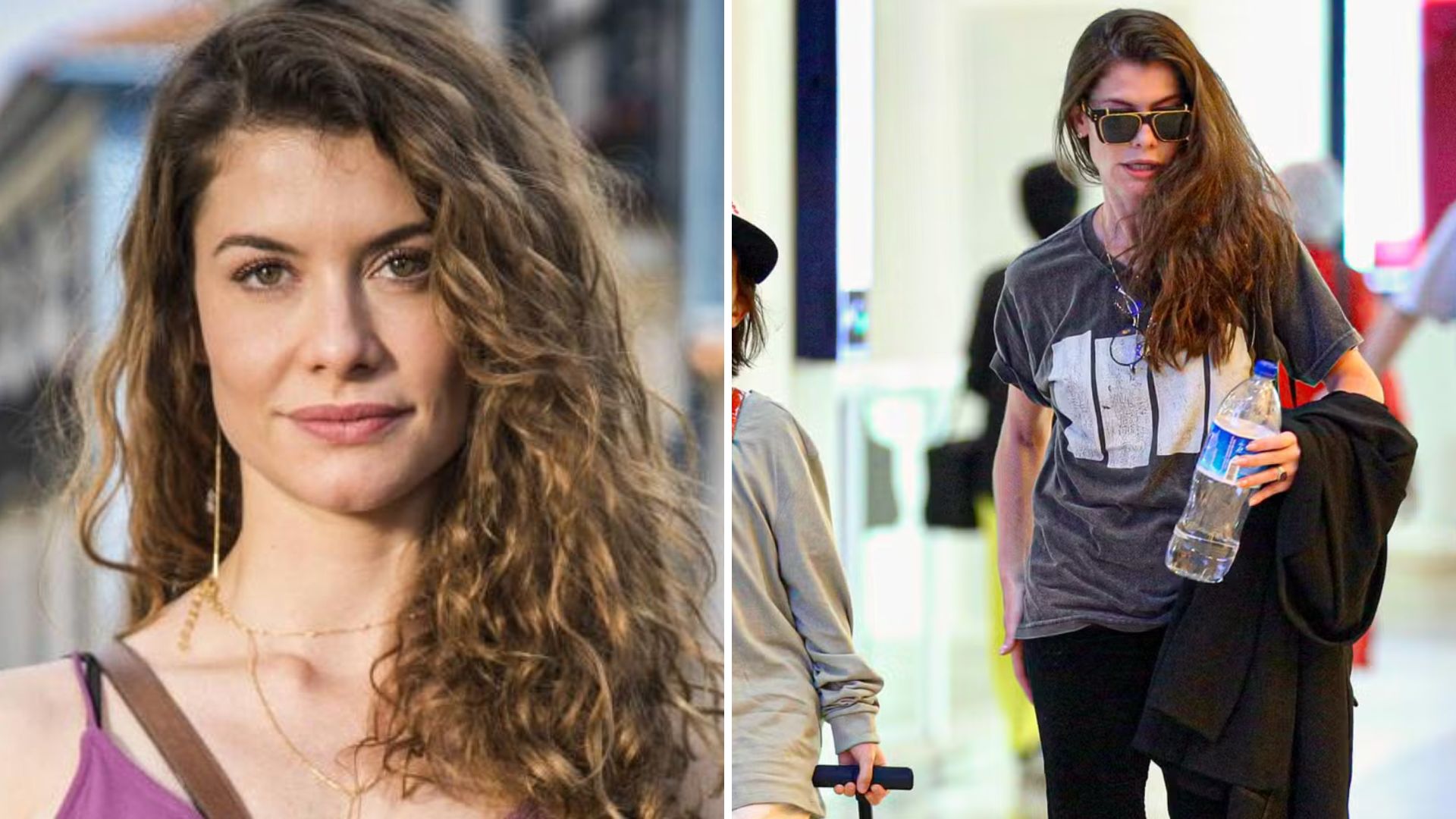 Alinne Moraes e filho fazem rara aparição juntos no aeroporto do Rio