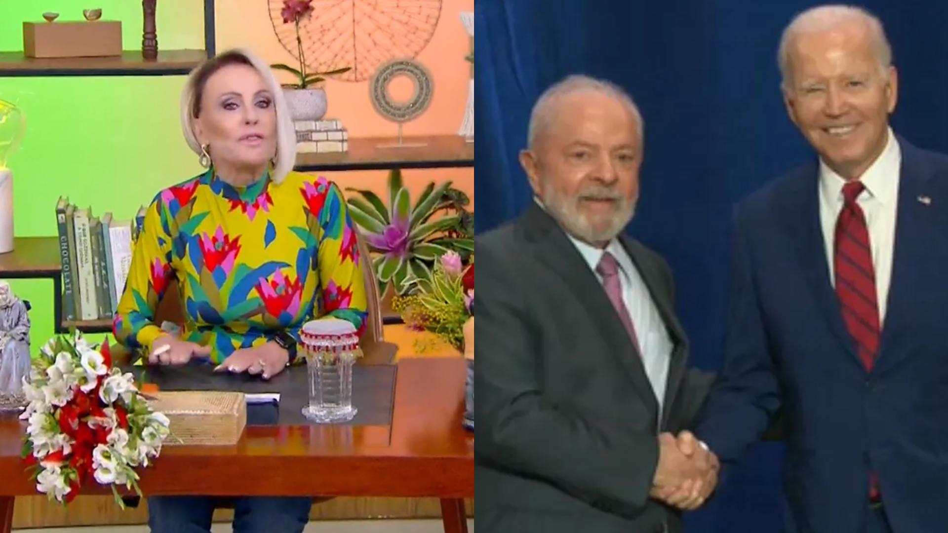 Ana Maria Braga mostra Lula com o presidente dos EUA e o chama de Bin Laden: ‘Tô bem doida’