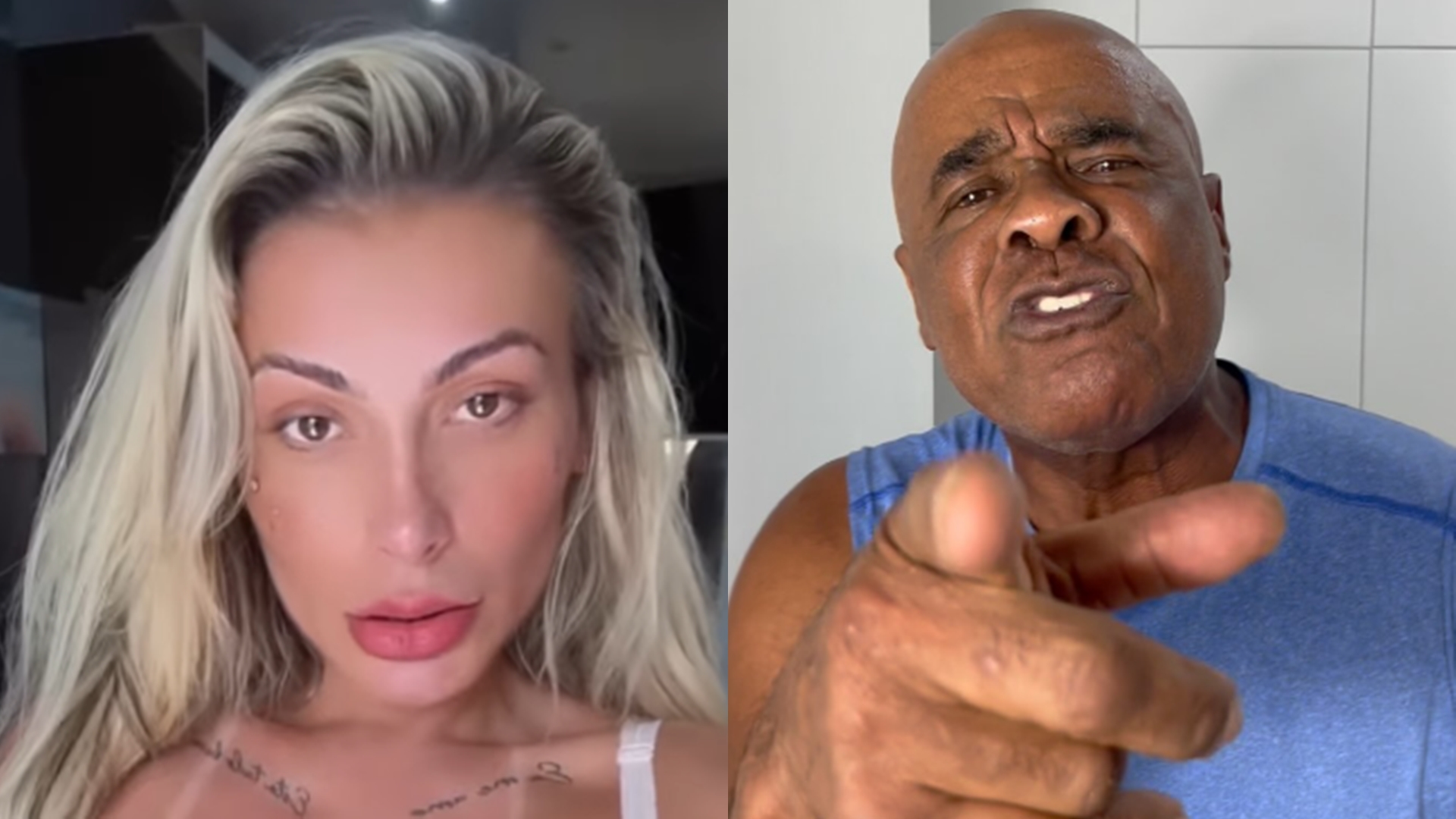 Andressa Urach leva resposta de Kid Bengala após convite para fazer amor por trás: ‘Subiu’