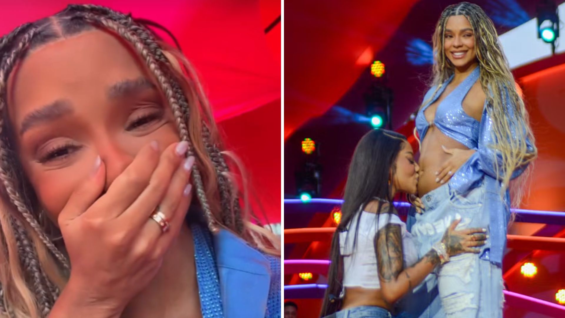 Brunna Gonçalves chora após anunciar gravidez com Ludmilla: ‘Tirei o peso das costas’
