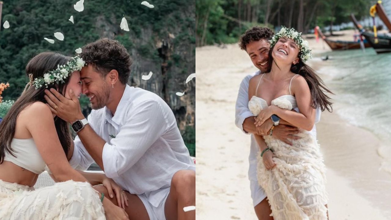 Larissa Manoela e André Luiz Frambach renovam votos na Tailândia: ‘Celebrar’