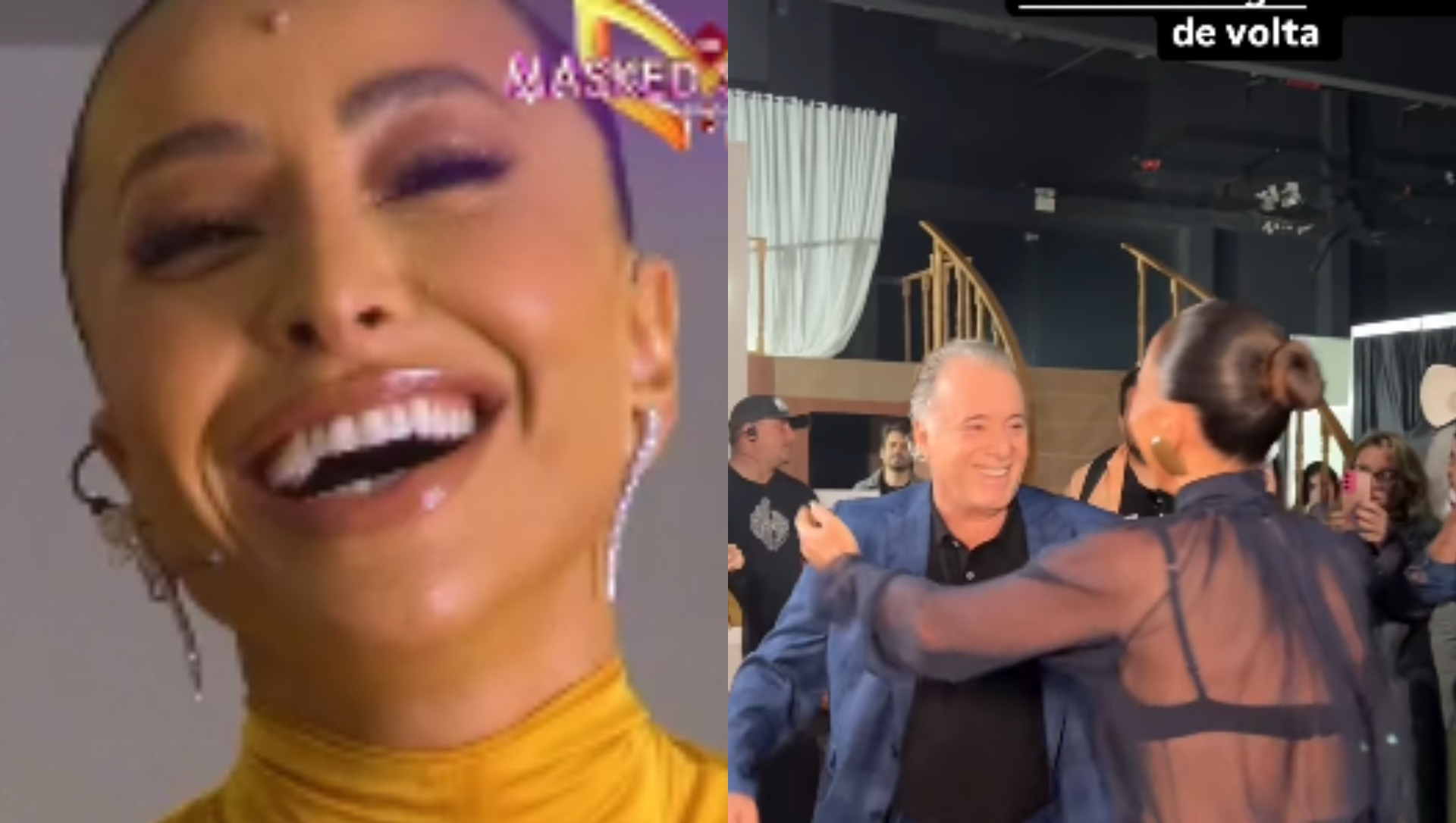 Tony Ramos esbarra com Sabrina Sato nos bastidores de programa da Globo: ‘Amo muito’