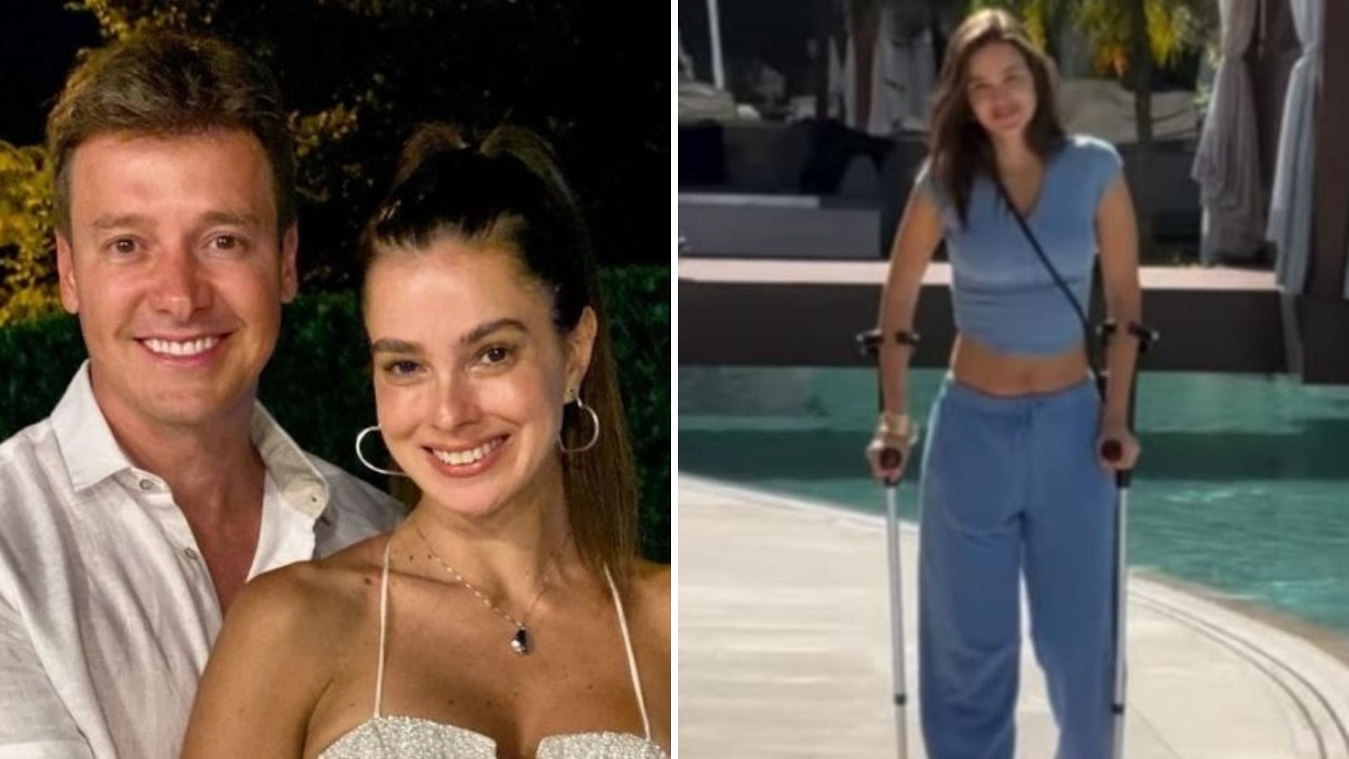 Esposa de Rodrigo Faro surge de muletas antes da radioterapia: ‘Minha batalha’
