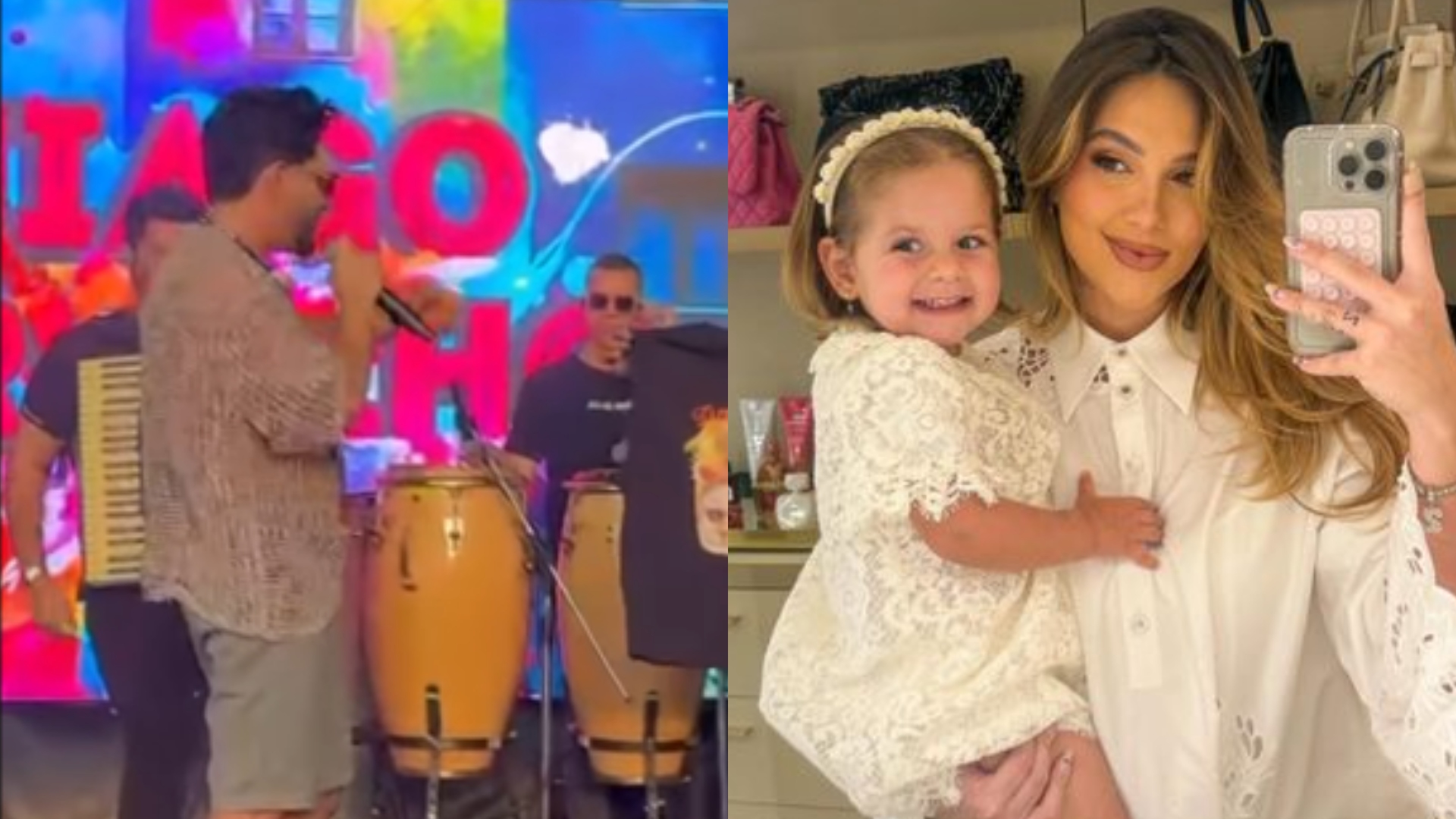 Cantor interrompe show ao vivo após homenagem inusitada à Maria Flor: ‘Jogaram’