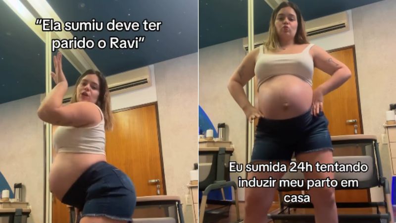 Na reta final da gravidez, Viih Tube rebola e brinca: ‘Parto em casa’