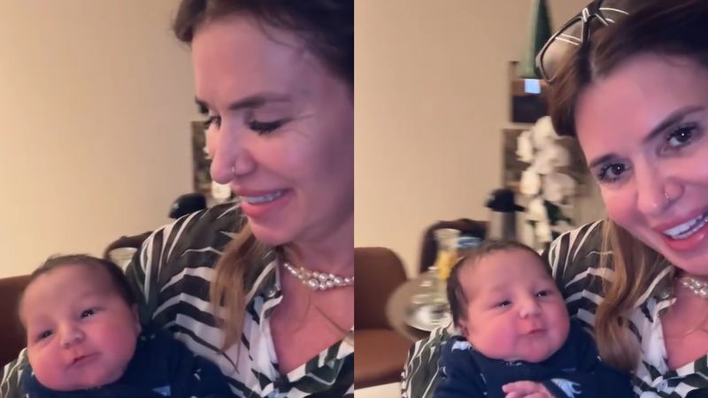 Mãe de Viih Tube posta vídeo ao lado do neto, Ravi: ‘Um guerreiro’