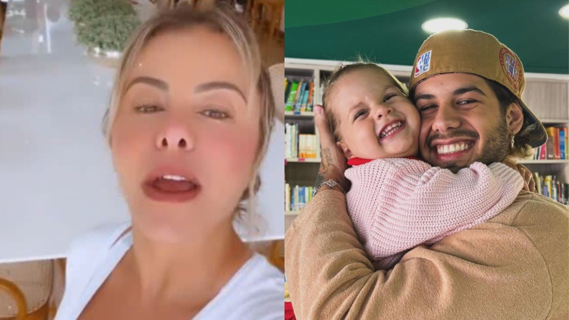 Poliana Rocha impressiona com semelhança entre Zé Felipe e Maria Flor: ‘Iguais’
