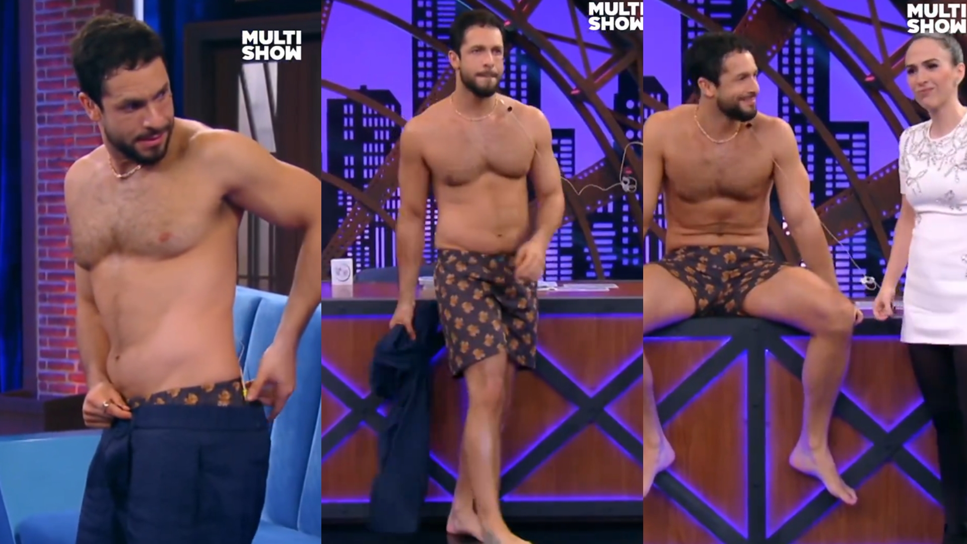 Rainer Cadete tira a roupa no Lady Night e revela situação: ‘Desloquei’