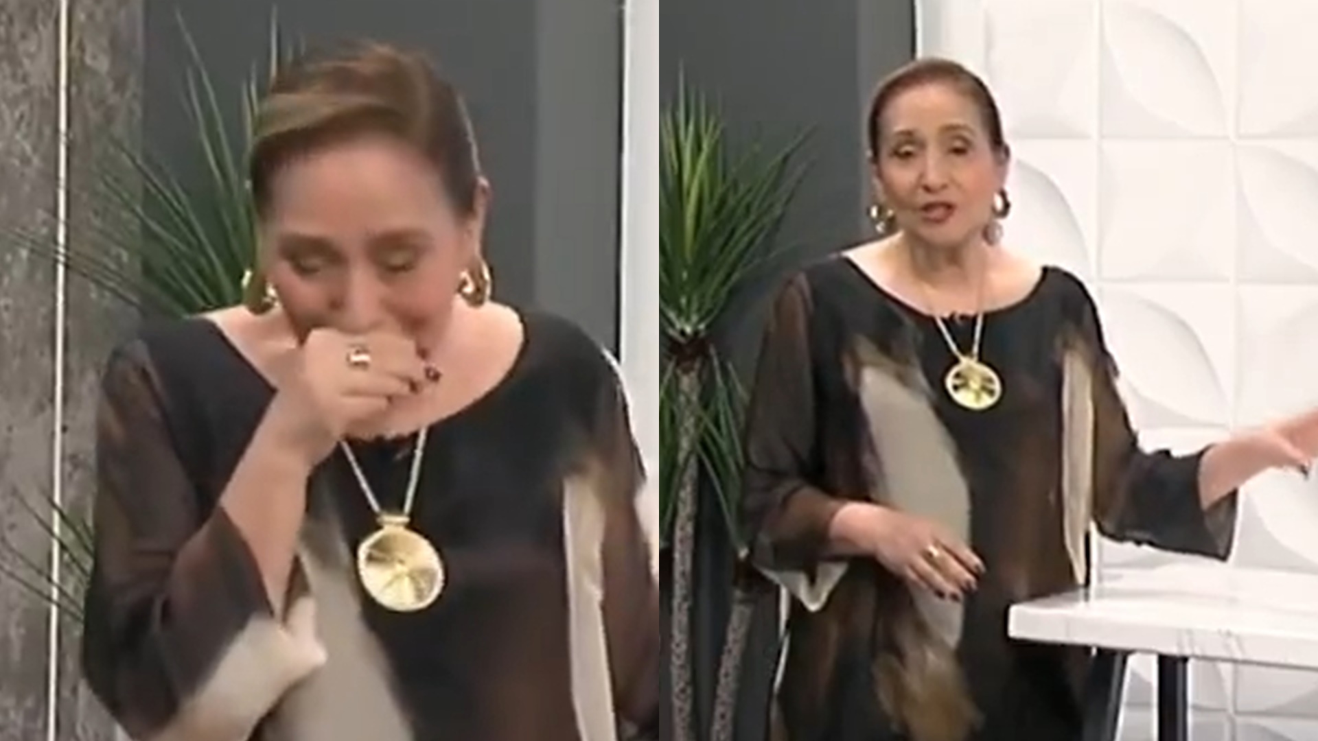 Sonia Abrão engasga e desespera colegas ao perder a voz ao vivo em programa: ‘Toma água’