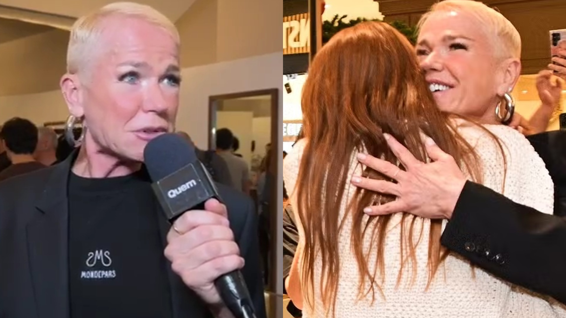 Xuxa se emociona com inauguração da loja de Sasha em São Paulo: ‘Da forma como ela quis’
